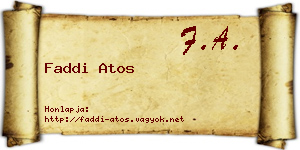 Faddi Atos névjegykártya