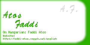 atos faddi business card